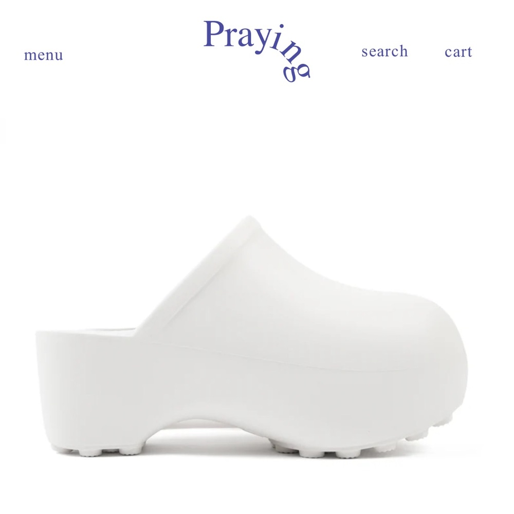 Praying Women's White Clogs